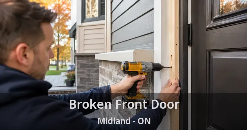 Broken Front Door Midland - ON