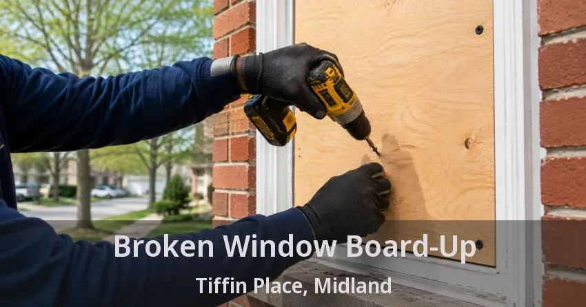 Broken Window Board-Up Tiffin Place, Midland - ON