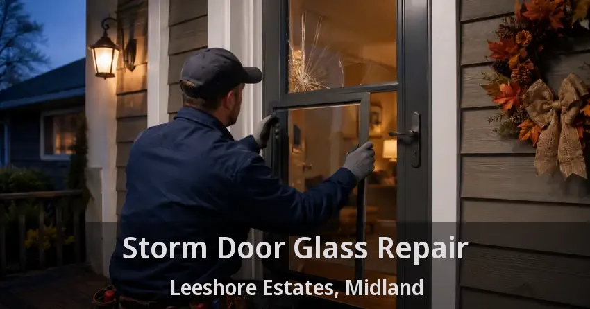 Storm Door Glass Repair Leeshore Estates, Midland - ON