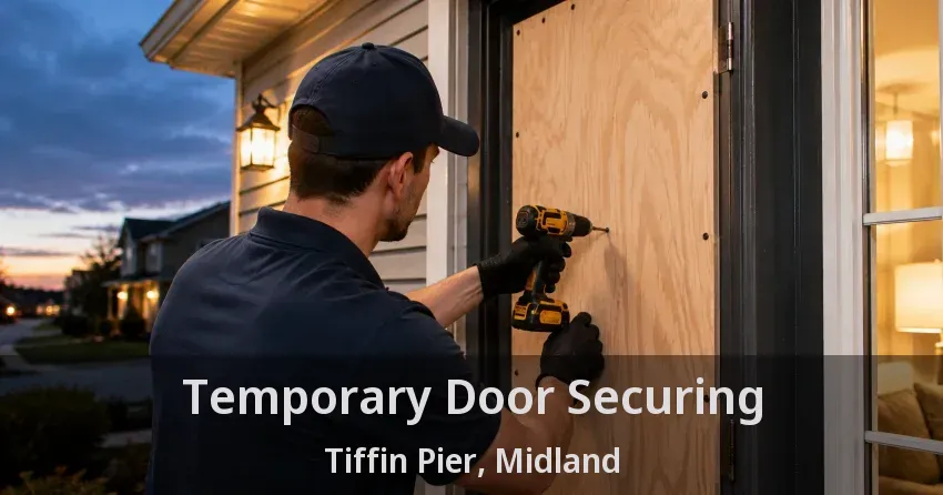 Temporary Door Securing Tiffin Pier, Midland - ON