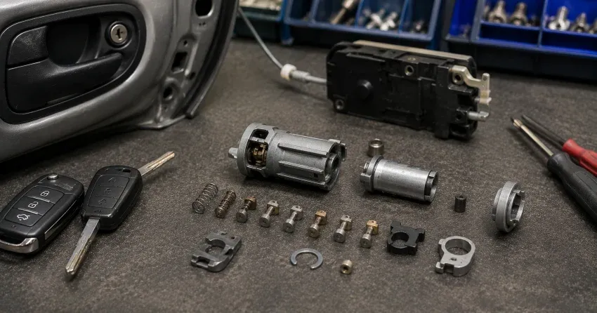 technician testing a car key fob during Car Lock Repair Tiffin Pier, Midland