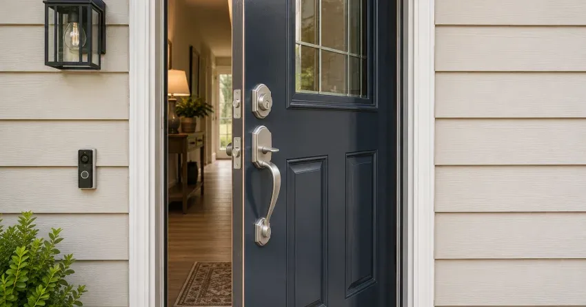 energy-efficient exterior door upgrade installation in Leeshore Estates, Midland